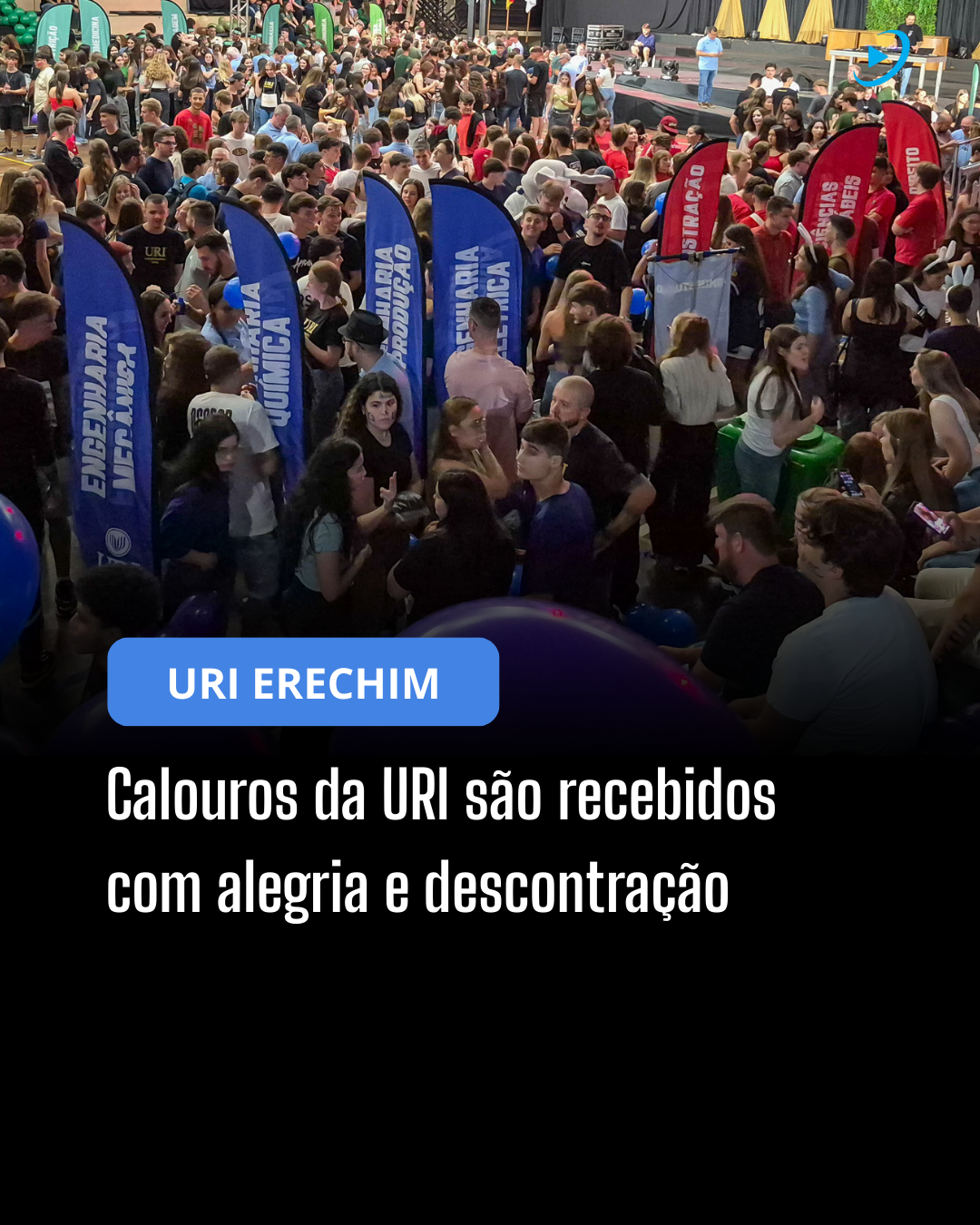 Ir para  <p>Os calouros da URI Erechim, que ingressaram na Universidade a partir do Vestibular de Ver&atilde;o, foram recepcionados em clima de alegria e entusiasmo na noite de segunda-feira, 23, no Sal&atilde;o de...