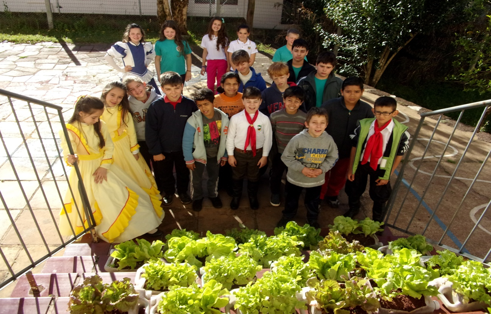Ir para  <p>Os estudantes do 5&ordm; ano da ESCOLA MUNICIPAL PRESIDENTE VARGAS, orientados pela professora Ivone In&ecirc;s Valerius, tiveram a oportunidade de colocar em pr&aacute;tica o cultivo de mudas de alface. Ap&oacute;s os...