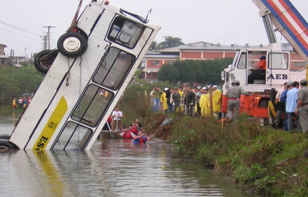 Ir para  <p>O motorista e os empres&aacute;rios respons&aacute;veis pelo transporte do &ocirc;nibus escolar que caiu em uma barragem na zona rural de Erechim, em 2004, causando 17 mortes e ferindo 16, foram condenados hoje (8) por...