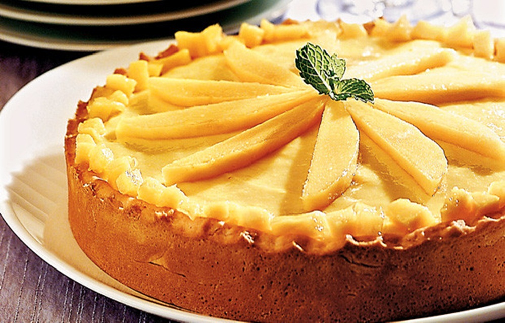 Ir para  <p>200 g de biscoito champanhe;<br />
. 100 g de margarina em temperatura ambiente;<br />
. 2 mangas picadas;<br />
. 1 lata de leite condensado;<br />
. 2 colheres (sopa) de suco de lim&atilde;o;<br...