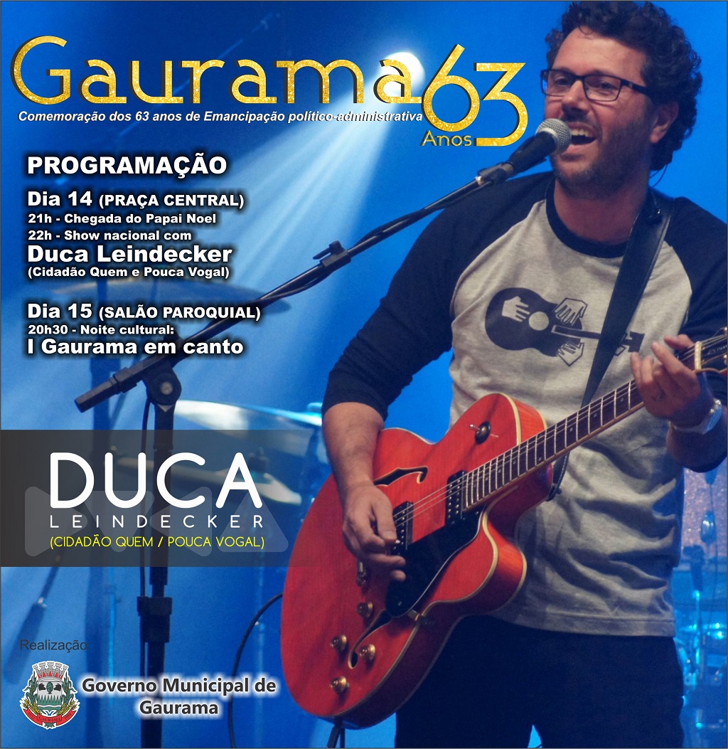 Ir para  <p><big>O Munic&iacute;pio de Gaurama, comemorar&aacute; 63 anos de emancipa&ccedil;&atilde;o pol&iacute;tico-administrativa no pr&oacute;ximo dia 15 de dezembro, mas as festividades se iniciar&atilde;o no...