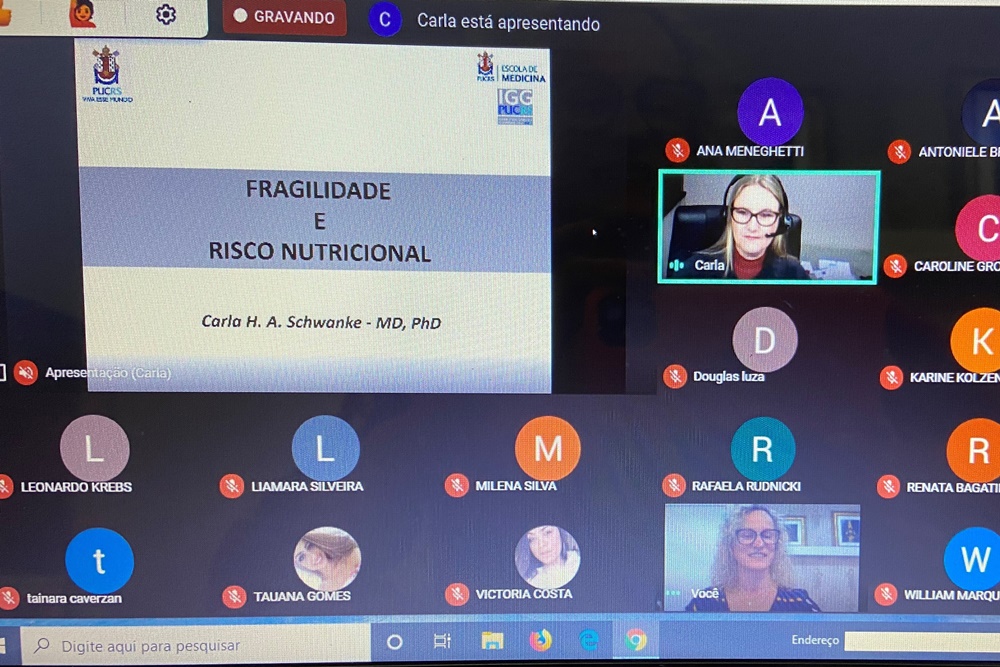 Ir para  <p>O curso de Nutri&ccedil;&atilde;o da URI Erechim est&aacute; realizando um Ciclo de palestras online. O objetivo &eacute; o de interagir com profissionais da &aacute;rea da sa&uacute;de, de diversas...