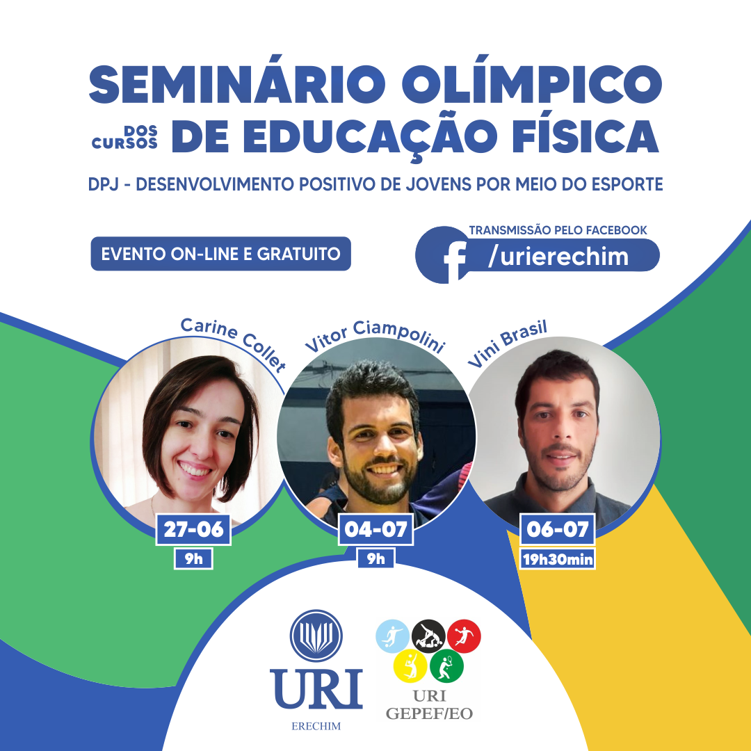 Ir para  <p><big>O Curso de Educa&ccedil;&atilde;o F&iacute;sica e o Grupo de Estudos e Pesquisas da URI Erechim, por meio de seus estudantes e<br />
professores, promove de forma online o I Semin&aacute;rio...