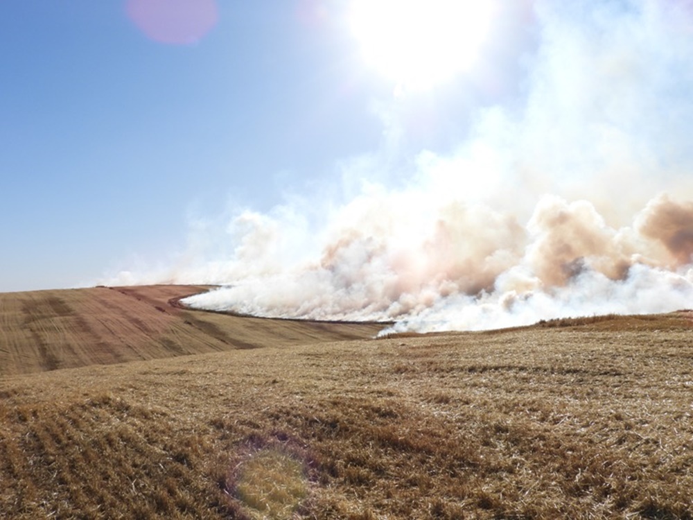 Ir para  <p><big>Um inc&ecirc;ndio em resteva de trigo numa propriedade em Quatro Irm&atilde;os, na periferia da cidade, provocou correria de trabalhadores da colheita e de equipes de operadores de m&aacute;quinas da prefeitura na...