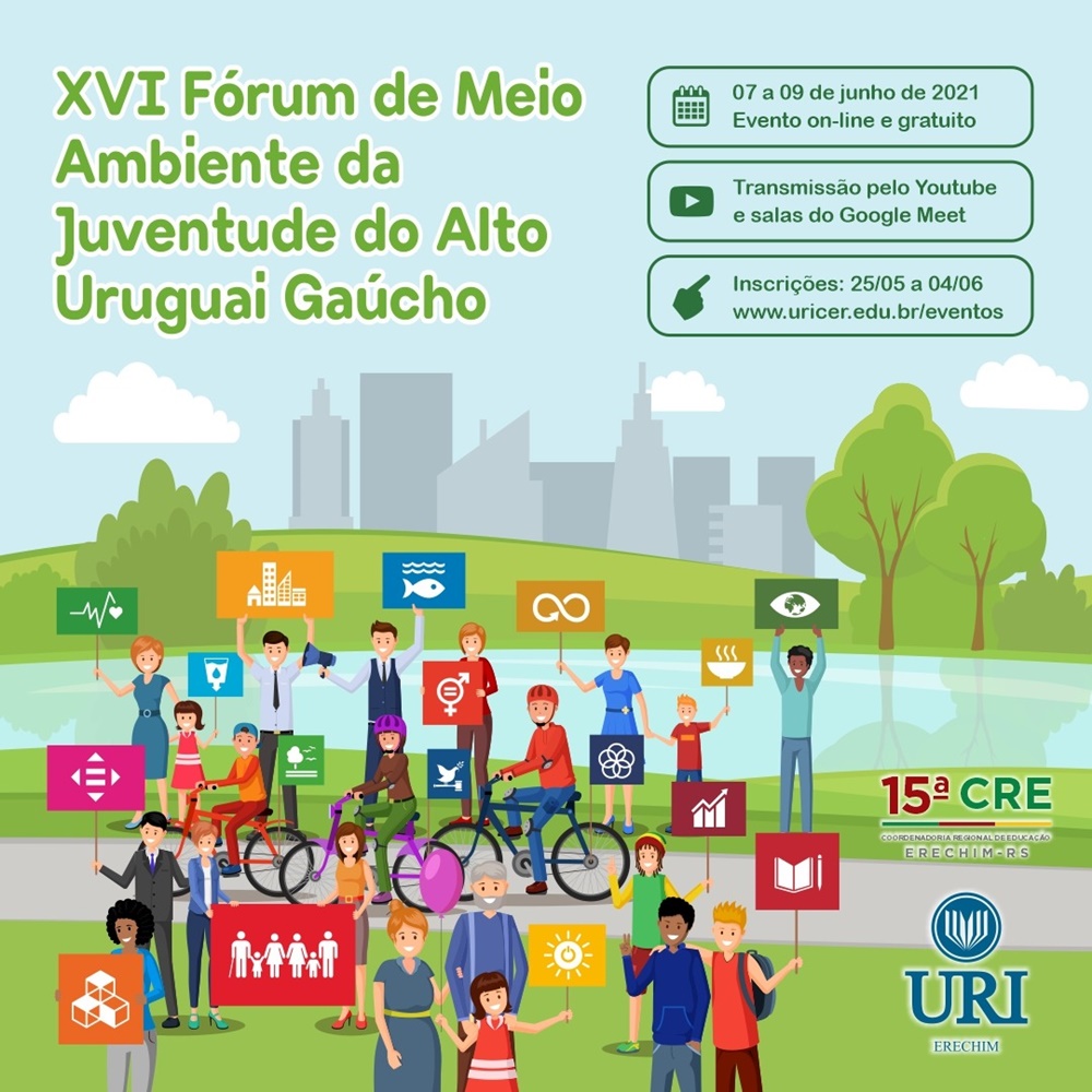Ir para  <p><big>Est&atilde;o abertas at&eacute; sexta-feira, 4 de junho, as inscri&ccedil;&otilde;es para o XVI F&oacute;rum de Meio Ambiente da Juventude do Alto Uruguai Ga&uacute;cho, que neste ano ir&aacute;...