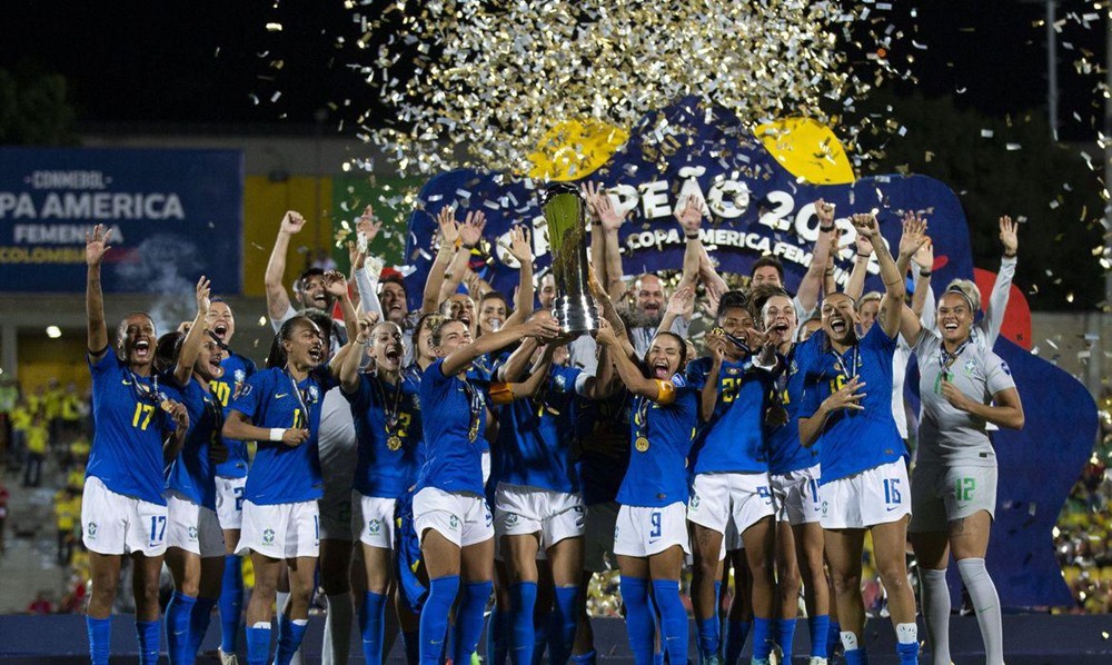 Ir para Futebol feminino: Brasil vence Copa América com 100% de aproveitamento
