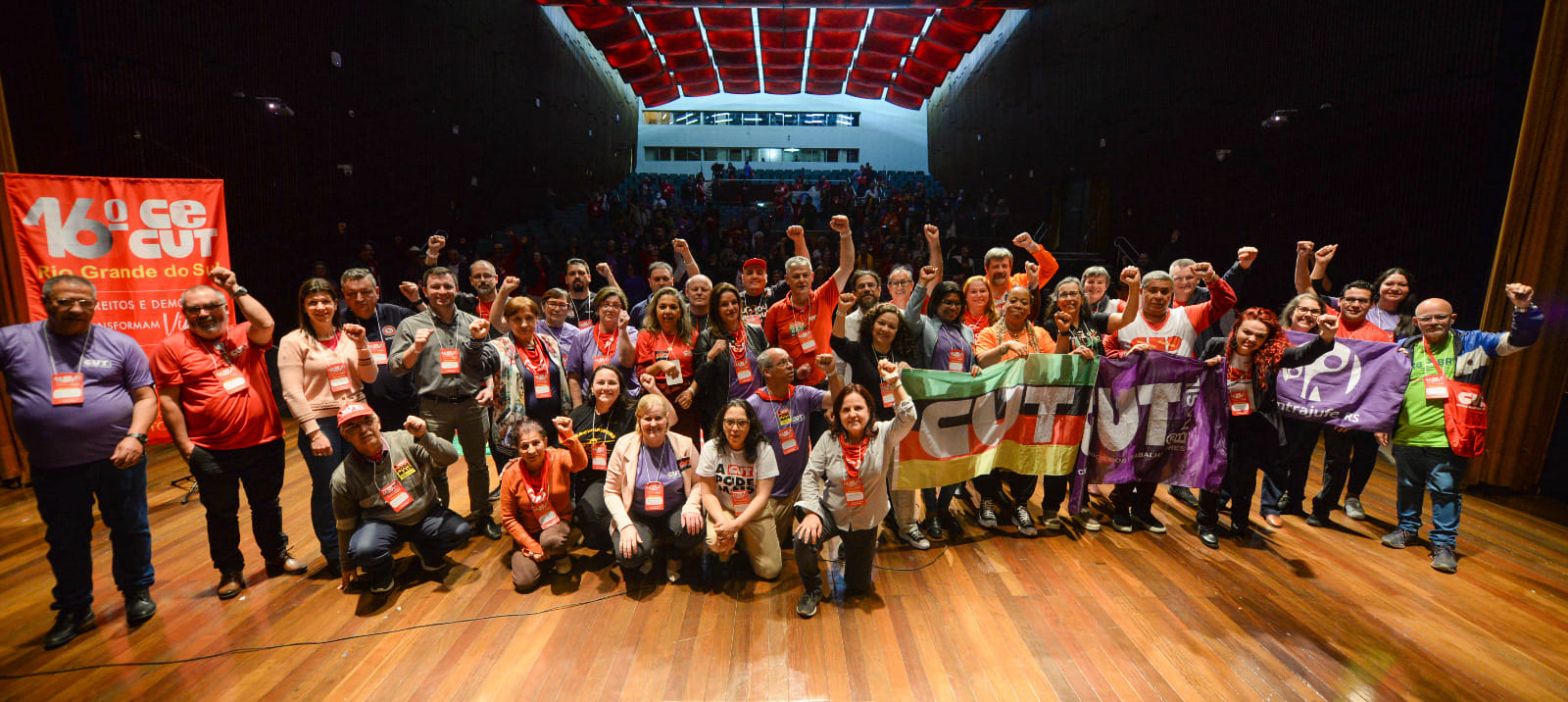 Ir para  <p><big>Durante o 16&ordm; Congresso Estadual da CUT Rio Grande do Sul (16&ordm; CECUT-RS) realizado na sexta-feira e s&aacute;bado (04 e 05/08) no Teatro Dante Barone da Assembleia Legislativa do RS, ocorreu a...