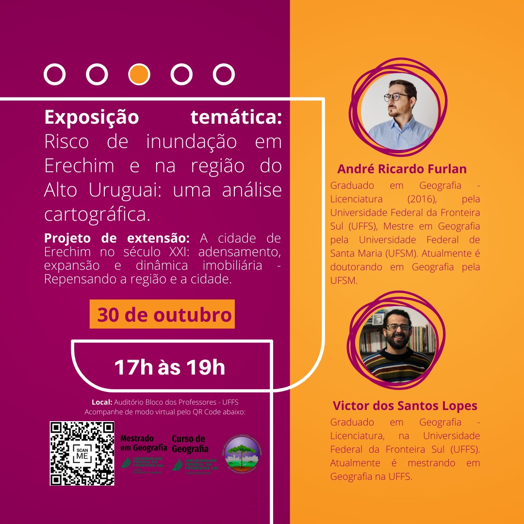 Ir para  <p><big>Na pr&oacute;xima segunda-feira (30/10), a Universidade Federal da Fronteira Sul (UFFS) Campus Erechim realizar&aacute; uma atividade para debater o risco de inunda&ccedil;&atilde;o em Erechim e na...
