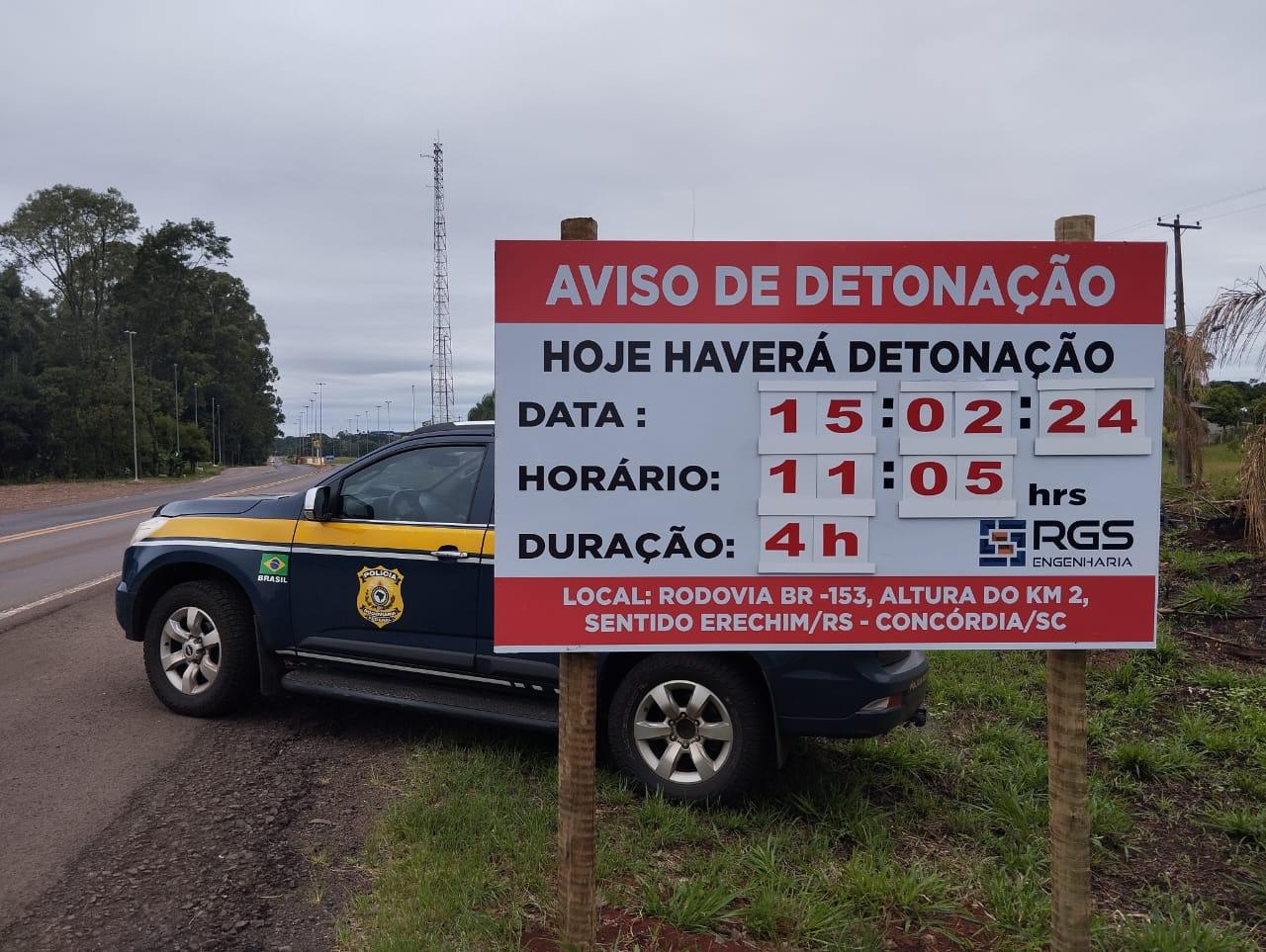 Ir para  <p><big>O Departamento Nacional de Infraestrutura de Transportes (DNIT)informou&nbsp;que o trecho da Rodovia BR-153, altura do Km 2,00, sentido Conc&oacute;rdia/SC &ndash; Erechim/RS, estar&aacute; bloqueado em ambos...