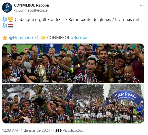 Ir para  <p><big>Com dois gols do colombiano Jhon Arias o Fluminense arrancou uma vit&oacute;ria de 2 a 0 sobre a LDU (Equador) para conquistar o t&iacute;tulo da Recopa Sul-Americana, na noite desta quinta-feira (29) no...