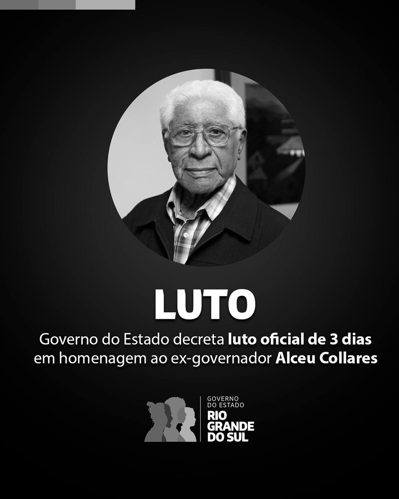 Ir para  <p><big>O ex-governador Alceu de Deus Collares, 97 anos, faleceu nesta ter&ccedil;a-feira (24/12). Ele estava internado desde a noite de sexta-feira (20/12) no Hospital M&atilde;e de Deus, em Porto Alegre, ap&oacute;s...